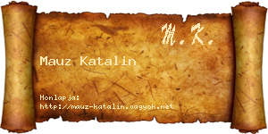 Mauz Katalin névjegykártya